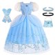 thumbnail image 1 of Disfraz de princesa Cenicienta de Disney para niñas, vestido elegante para niñas, ropa para niñas, fiesta de Navidad y Halloween, vestido de cumpleaños para niños zhangyuxiang unisex, 1 of 2