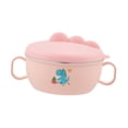 thumbnail image 1 of Cuencos para bebés, cuencos para comida para niños, cuenco para fideos desmontable, cuenco para sopa de arroz con dibujos animados, cuenco para servir Rosa, 1 of 8