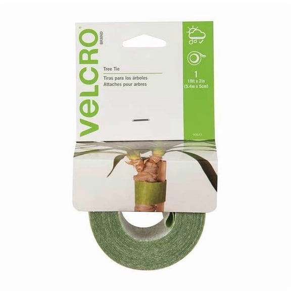 Velcro Brand Reclosable Fastener, No Adhesive, 75 ft, 2 in W, Green, 6 PK 90633
