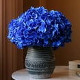 thumbnail image 2 of 5 Heads Hydrangea Bouquet Silk Artificial Flowers for Party Wedding Living Room Decoration Accessories Home Party Decoration, 2 of 7