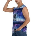 thumbnail image 3 of Daiia Astronauts Start Running Printed Men's Tank Tops,Casual Soft Sleeveless Gym Muscle Shirts Bodybuilding Tee-XX-Large, 3 of 8