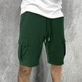 thumbnail image 4 of CHUOU Mens Cargo Shorts Trend Athleisure Loose Micro Elastic Quarter Pants, 4 of 5