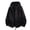Black, variant on Men's Speckled Knit Zip Jacket, Hooded Casual Cardigan, Full Zip Closure, Dotted Textured Fabric, Oversized Fit, Suitable For Weekend Leisure Strolls, Casual Social Gatherings Black M