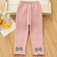 thumbnail image 6 of piuwrlz Girls Boys Winter Thick Velvet Pants for Kids Long Plush Cotton Sweatpants Pink Size 6 Months, 6 of 7
