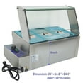thumbnail image 3 of TECHTONGDA Commercial Food Warmer Stainless Steel Bain Marie Buffet Countertop 3-Pot Electric Steam Table 6"Deep, 3 of 5