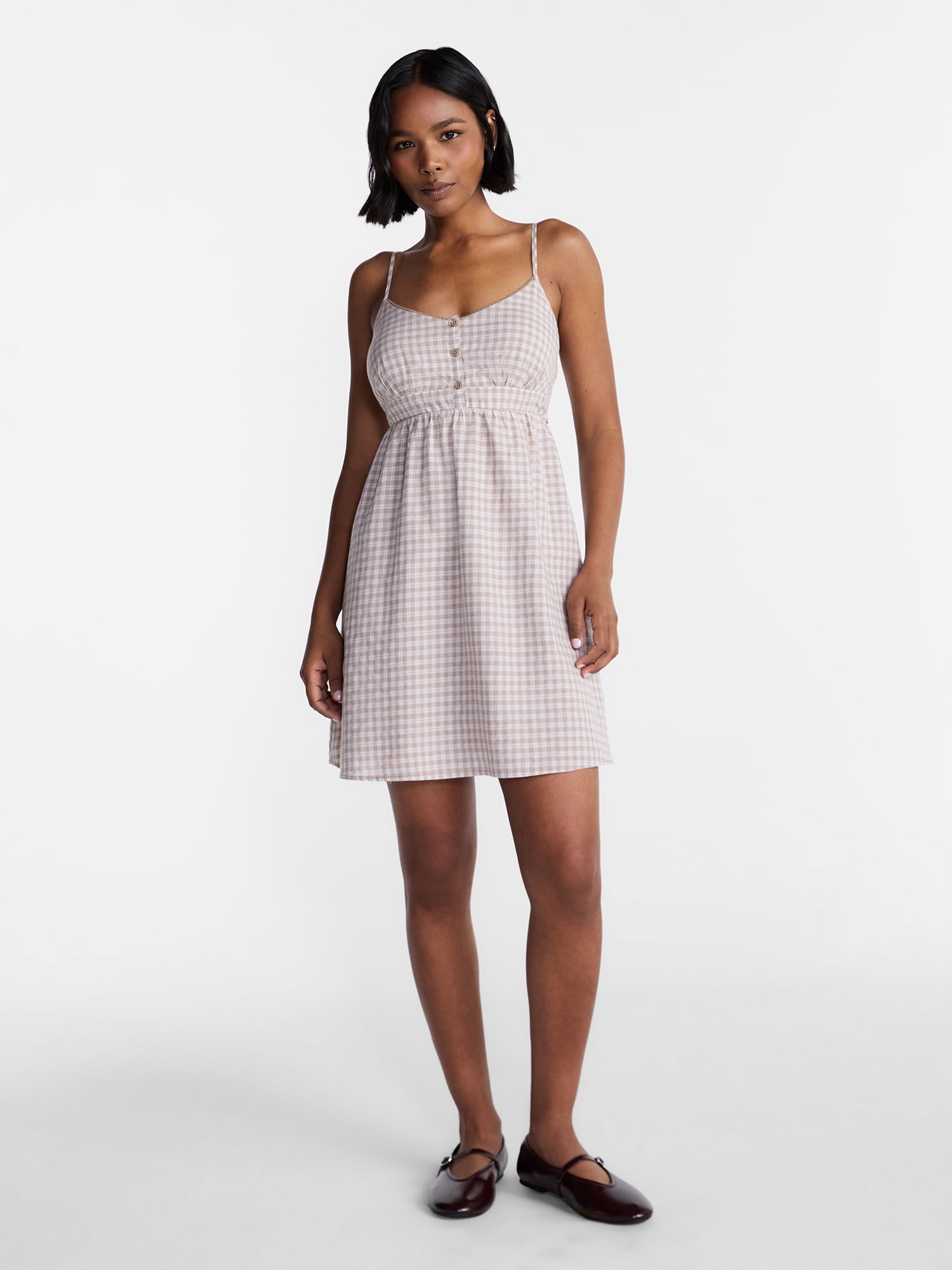 No Boundaries Button Front Mini Dress, Women's XXS-XXL