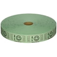 thumbnail image 1 of 2000 Green Smile Single Roll Consecutively Numbered Raffle Tickets, 1 of 3