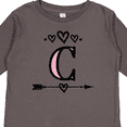 thumbnail image 4 of Inktastic Letter C Monogram Tribal Arrow Girls Long Sleeve Toddler T-Shirt, 4 of 5