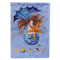 Carolines Treasures 8337-FLAG-PARENT Mermaid Flag  multicolor