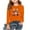 Orange, variant on Thanksgiving Day Outfits Long Sleeve Cotton T-Shirts for Girls Pumpkin Plaid Printed Crewneck Fall Tops Tshirts (8-9 Years, Orange 02)