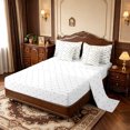 thumbnail image 3 of Manfei Coquette Bow 7pcs Queen Bedding,Fashion Bowknot Bedding Comforter Set Queen,Reversible, 3 of 7
