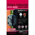 thumbnail image 2 of Safetech Hardware Self Closing Gate Hinges, Fixed Tension Pool & Outdoor Hinges Regular Duty Spring Gate Hinges For Any Square Post Metal, Wood & Aluminum Fencing Gates Up To 33Lbs (Shf-90L Black), 2 of 3