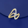 thumbnail image 4 of Ross-Simons 0.25 ct. t.w. Diamond Double-Wave Ring in 18kt Gold Over Sterling, Women's, Adult, 4 of 6
