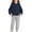 Navy&Gray, variant on Girls Sweatsuits 2 Piece Fall Winter Cotton Fleece Warm Outfits 1-15Y Pullover Hoodie and Jogger Pants Set (7-8 Years, Navy&Gray)