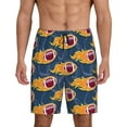 thumbnail image 2 of Rocae Burning Rugby Balls for Men's Soft Sleep Pajama Shorts, Waistband and Pockets, 2 of 9
