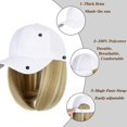 thumbnail image 5 of Gorra de béisbol con pelo lacio bob CHAO 14 pulgadas ajustable, 5 of 5