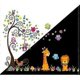 thumbnail image 5 of Wall sticker for children, colorful owl giraffe lion tree decorative unisex sticker, wall decor., 5 of 5