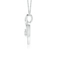 thumbnail image 2 of Angara Natural Diamond Necklace - Diamond Heart Pendant with Infinity Loop in Platinum for Women, 2 of 8