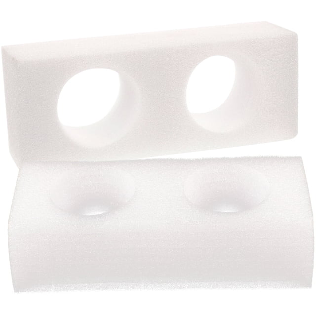 White EPE Pearl Wool Multihole Cup Holder Beverage Packing Stand for Storage Picnic 2pcs