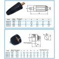 thumbnail image 2 of Gamvdout TIG Welding Cable Panel Connector Accessory Plug Socket Welding Machine Quick Fitting Connector DJK 10-25/35-50/50-70 tig welding accessories, 2 of 6