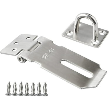 Door Hinge Lock Padlock, Black Clasp Latch Hinges