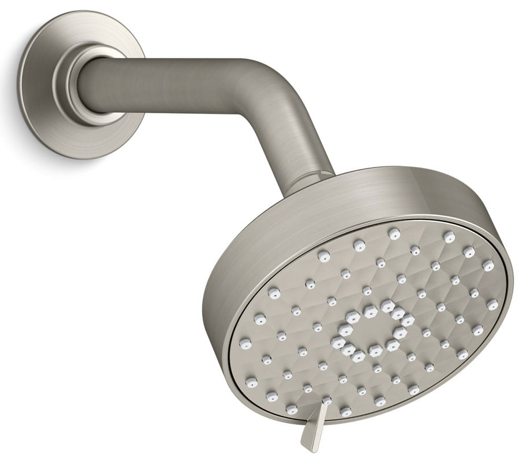 Kohler Awaken Showerhead, Vibrant Brushed Moderne Brass, 3 Spray Settings, 1.75 GPM, Easy-Clean Sprayface
