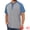 Light Gray, variant on DARING DIVA Men's Raglan Henley Retro Short Sleeve Button Down T-Shirt M Black