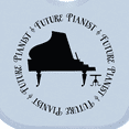 thumbnail image 4 of Inktastic Future Piano Player Boys or Girls Baby Bib, 4 of 4