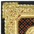 thumbnail image 4 of SAFAVIEH Classic Flanagan Floral Bordered Wool Area Rug, Black, 9'6" x 13'6", 4 of 7