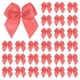 thumbnail image 1 of Uxcell 200-Pack Mini Lazo de Cinta Artesanal 1x1 Pulgada de Tela a Cuadros de Satén Rosa Melocotón, 1 of 1