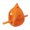 Orange, variant on Hollow Drop Outside Bird Feeder with Perch Weather-proof Outdoor Garden Patio Yard Hanging Bird Feeding Bowl