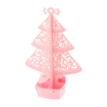 Unique Bargains Festival Paper Hollow Out 3D Christmas Tree Design Greeting Card (Best Cad Program For 3d Printing)