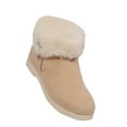 thumbnail image 4 of Aueoeo Womens Winter Flat Boots Furs Snow Boots Ankle Booties Fuzzy Warm Short Boots for Girl Side Zip Boots Beige, 4 of 6