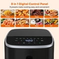 thumbnail image 3 of Haysky 4 QT Air fryer with Digital Touchscreen, Compact Rapid Air Cooker with View Window & 8 Presets & Timer, Nonstick Dishwasher-Safe Parts, Balck, 3 of 10