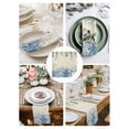 thumbnail image 3 of Flowers Leaves Cloth Napkins Set of 8 Reusable Dinner Napkins, Farmhouse Floral Blue Green Beige Cocktail Napkin Washable Table Napkins for Wedding/Holiday Party/Baby Shower 20"x20", 3 of 7