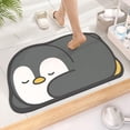 thumbnail image 2 of LSLJS Diatomaceous Bathroom Rugs lying Penguin Mat,Cute Animals Pattern 15.7"x23.6" Rubber Backing Non-Slip,Quick Dry Super Absorbent Extra Thin Washable - Bathroom Floor, Kitchen, Bathtubs, Bedroom, 2 of 3
