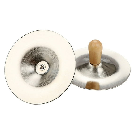 WHAMVOX  2 Pcs Finger Musical Instrument Cymbal Cymbals for Bell Kids Child Silver