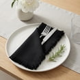 thumbnail image 4 of Unique Bargains 6Pcs Cotton Reusable Dinner Cloth Napkins Black 18x18inch, 4 of 6