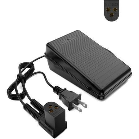 Replacement Singer Foot Pedal and Power Cord 979314-031 Compatible with Singer Sewing Machine 240 844 1021 2102 3001 4001 5017 6011 7011 8019 9500 Series 57815 CG500 HD110 and SM14