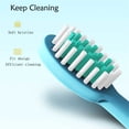 thumbnail image 5 of Cepillo de dientes eléctrico para niños con dibujos animados para niños con cabezal de repuesto ultrasónico IPX7, impermeable, recargable, cepillo de dientes sónico, 5 of 5