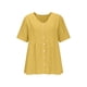 thumbnail image 5 of Craaazy Women's Casual V Neck Blouse, Solid Color Short Sleeve Button Down Shirt, Loose Fit Comfy Breathable Cotton Linen Tops for Daily Wear Gifts, 5 of 6
