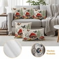 thumbnail image 6 of Outdoor Pillow Covers Pack of 2, Farm Mushroom Butterfly Star Waterproof Throw Pillowcase Cushion Cases, Leaves Herbs Retro Linen Decorative Pillow Cover for Couch Sofa Home Bed Patio, 6 of 9