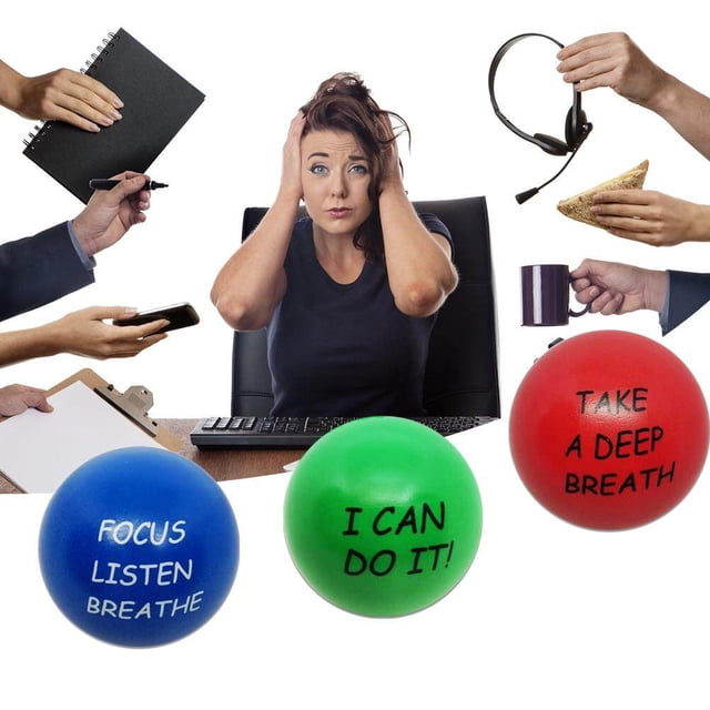 Pelotas antiestrés Pelota descompresora con citas motivacionales Pelotas para ejercicios de manos Juguetes antiestrés para niños y adultos para aliviar la ansiedad y el estrés