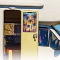 thumbnail image 2 of POLERO Colorful Palm Trees RV Window Shade,17.3x26 inch Foldable Blackout Camper Door Window Cover for Sun Shades UV Rays Protection, Fashion Tropical RV Accessories Universal Fit, 2 of 7