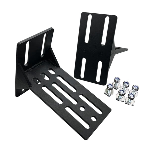 2 soportes de negros de repuesto, clip de fijación lateral estable para tienda de campaña, kit de instalación de soporte en forma de L de acero