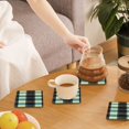 thumbnail image 7 of Multi-Shape Mdf Cork Coaster 4 Pieces Of Anti-Slip, Anti-Wear And Anti-Fouling 3.9in Easy To Clean And Stable Structure Paleturquoise Buffalo Plaid Check Tartan Scotland_2 Square, 7 of 7