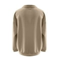 thumbnail image 7 of Bovemsi Womens Sweatshirts Women'S Autumn And Winter Solid Color Long Sleeved Lapel Half Zip Pocket Fall Fashion Outfits 2025 Clothes, 7 of 7