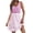 Pink, variant on Nrmvnmi Women's Striped Sleeveless Cami Dress Casual Summer Short Dresses Black-S