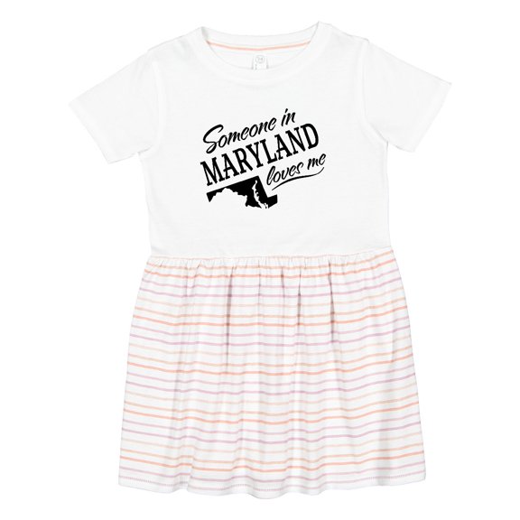 Inktastic Someone in Maryland Loves Me Girls Toddler Dress