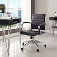 thumbnail image 5 of Computer Work Desk Chair, Black, Faux Vinyl Leather, Home Office Business, Modern Contemporary HB33130, 5 of 8